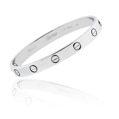 cartier love braclet silver|cartier love bracelet no screw.